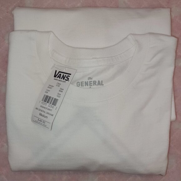 Vans The General Long Sleeve White Shirt Men’s Medium NWT - VN0ACJWHT - Picture 4 of 14